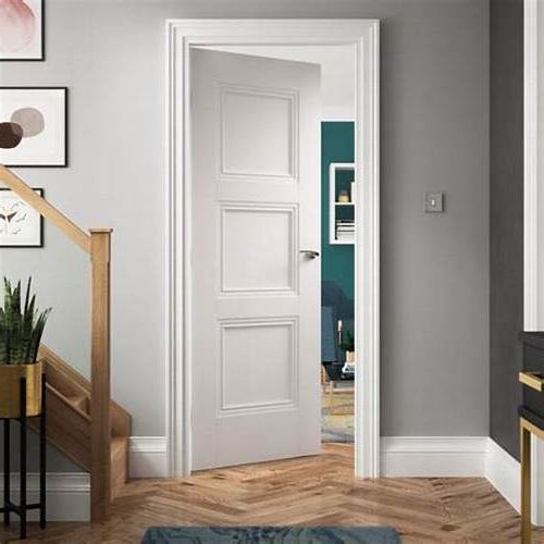 Left hand 3 panel wood door