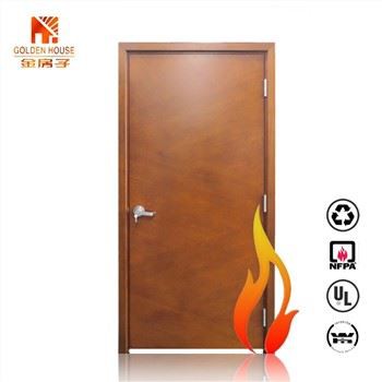 UL فائر ریٹیڈ ساگون لکڑی کے دروازے کے ڈیزائن لکڑی کا گودام